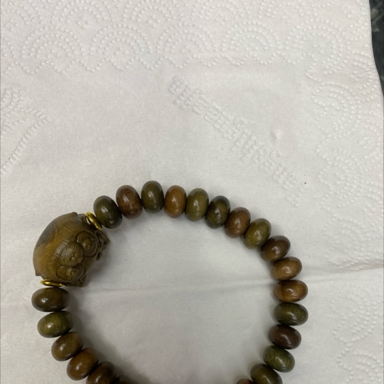 绿檀木搭配绿檀雕刻渡母算盘手串阿根廷绿檀手串详情图3