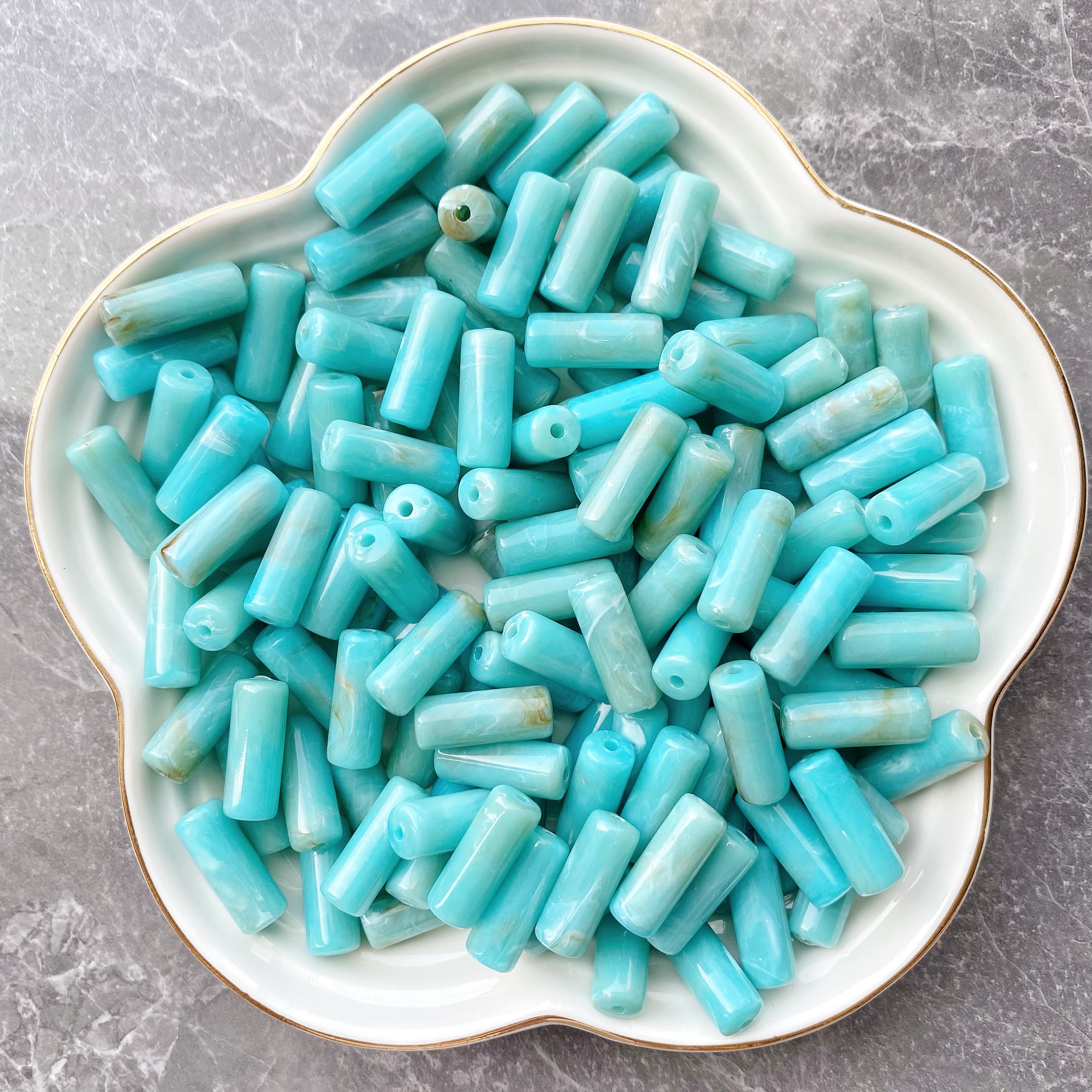 خرز من نوع Aclex 8 x 20mm، سوار مزدوج متعدد الألوان، غيوم شبه حجرية، سلسلة حقائب الظهر، مجوهرات detail image 6