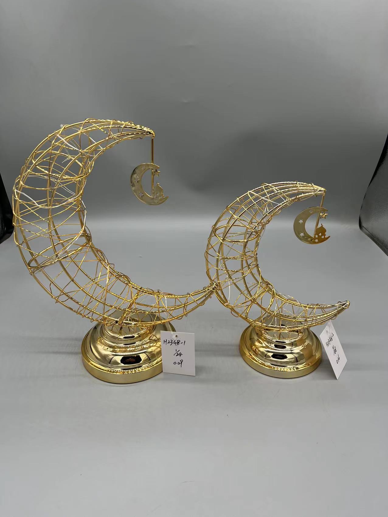 铁艺工艺品热卖中东阿拉伯国家家居摆件斋月星星月亮带灯，多种款式摆件详情图4