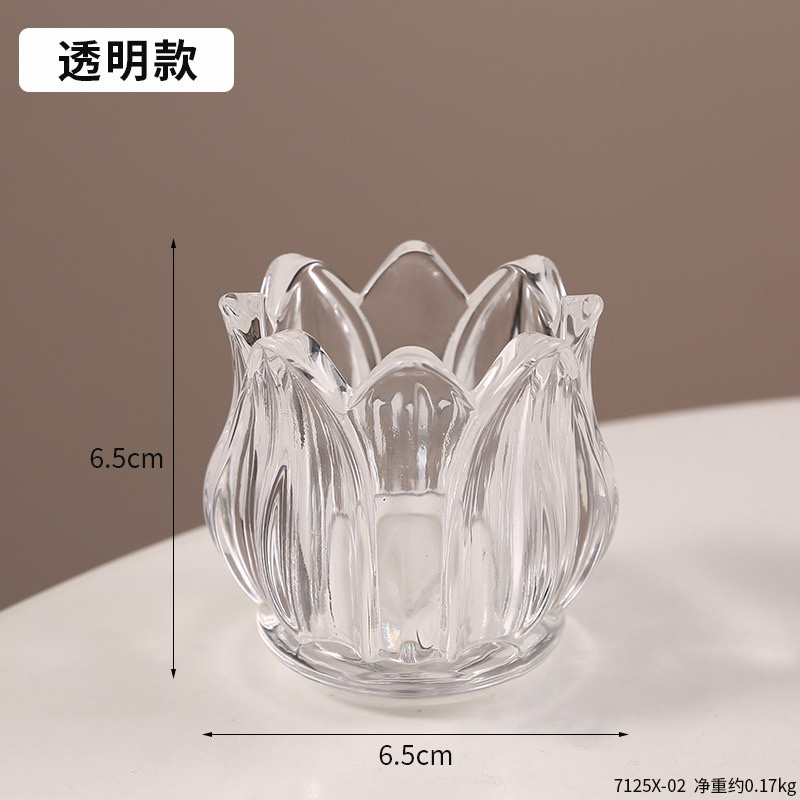 琉璃烛台 精致玻璃工艺品 独特设计 玻璃烟灰缸实用装饰品 美观实用一体香薰蜡烛杯详情图4