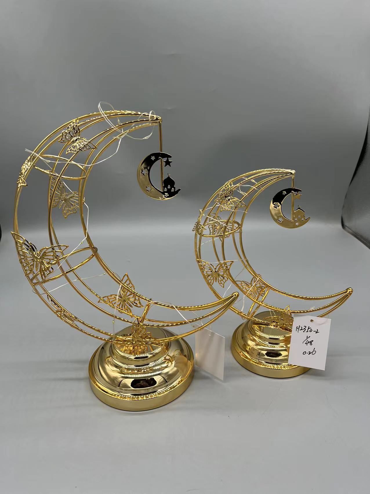 铁艺工艺品热卖中东阿拉伯国家家居摆件斋月星星月亮带灯，多种款式摆件详情图6