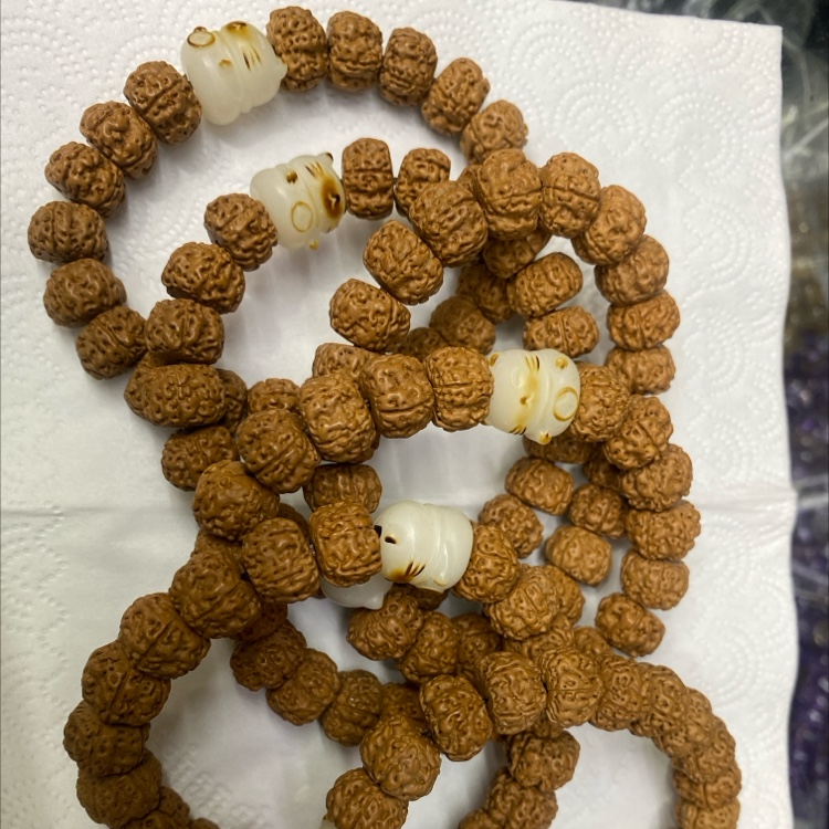 金刚菩提，炭烧招财猫手串菩提菩提佛珠手串细节图