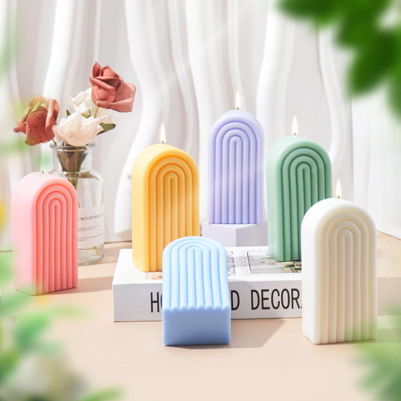Cross-border best-selling scented candles, arched U-shaped candle decorative items, smokeless scented candles, birthday, proposal, European style details Picture