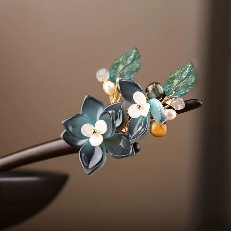 古风发簪简约新中式原创国风簪子高级感气质复古盘发旗袍发饰女发簪头饰木制发簪