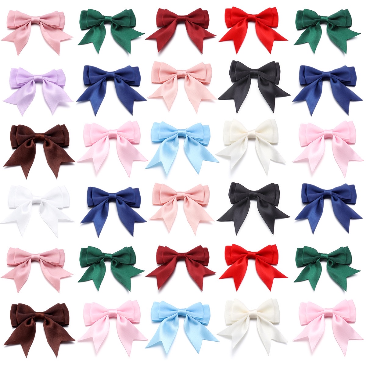 Ins-style ribbon double-layer dovetail waist bow clothing decoration large bow DIY handcrafted hair clip accessories