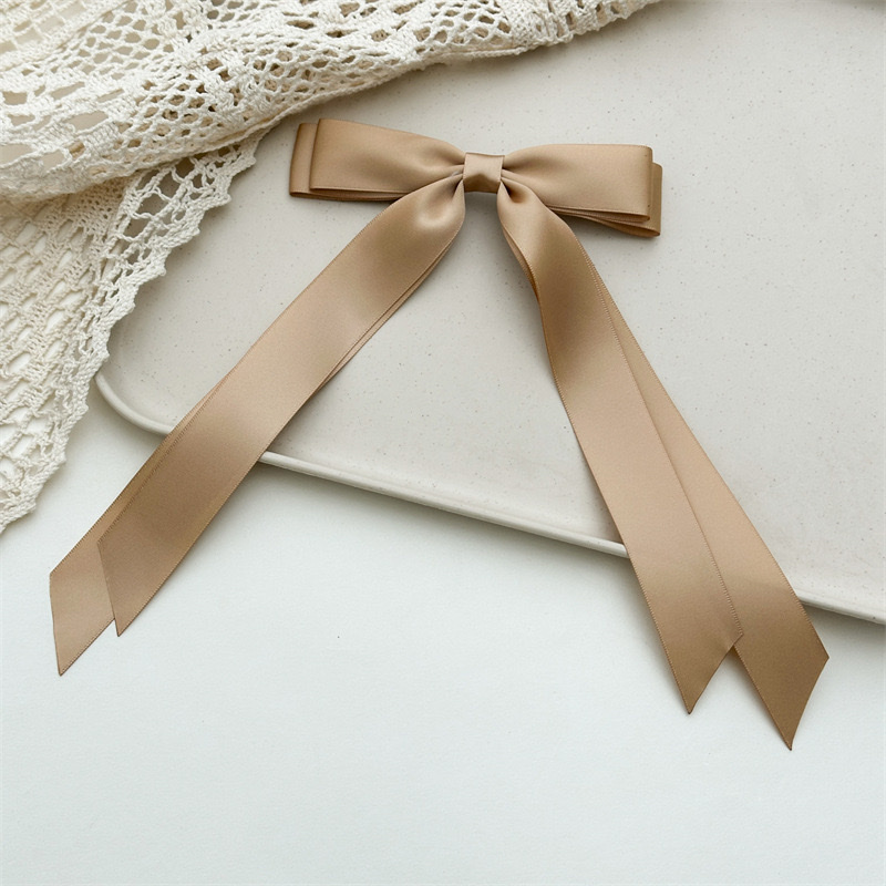 Cross-border women's double-layer bow, ribbon, tassel, ponytail hair clip, webbing, long hair tie, duckbill clip headwear detail image 10
