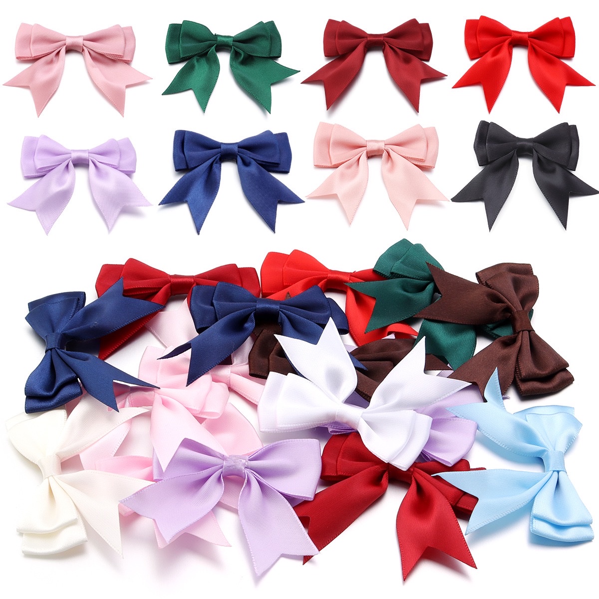 Ins-style ribbon double-layer dovetail waist bow clothing decoration large bow DIY handcrafted hair clip accessories Item Picture
