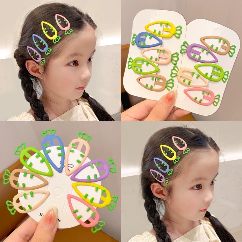 2024新款儿童可爱胡萝卜发夹bb夹女童侧边刘海夹女孩后脑勺碎发卡发卡儿童夏季可爱细节图