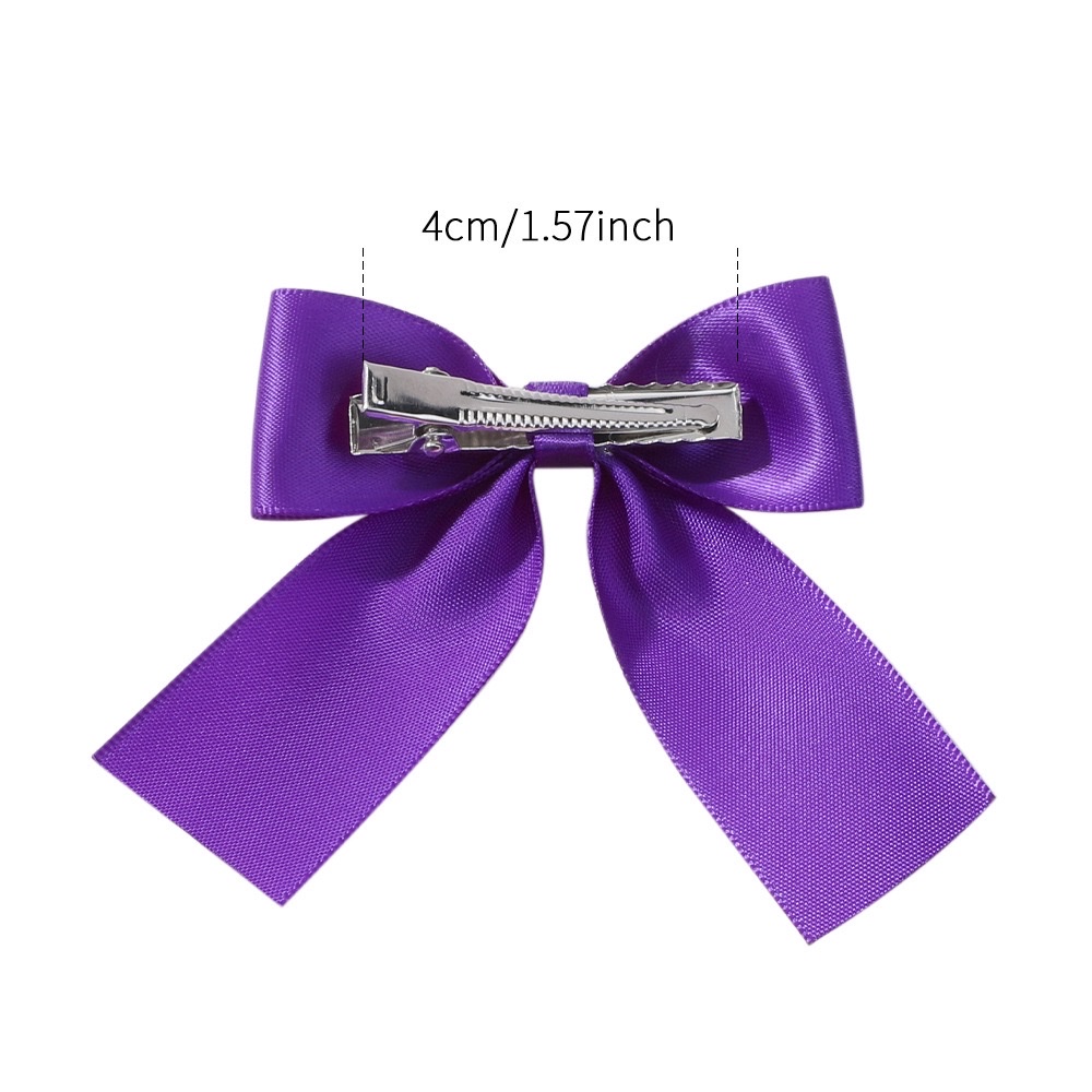 Amazon candy-colored girl's bow ribbon, Maillard hairpin, hair accessory, cute princess daily hairpin detail image 3