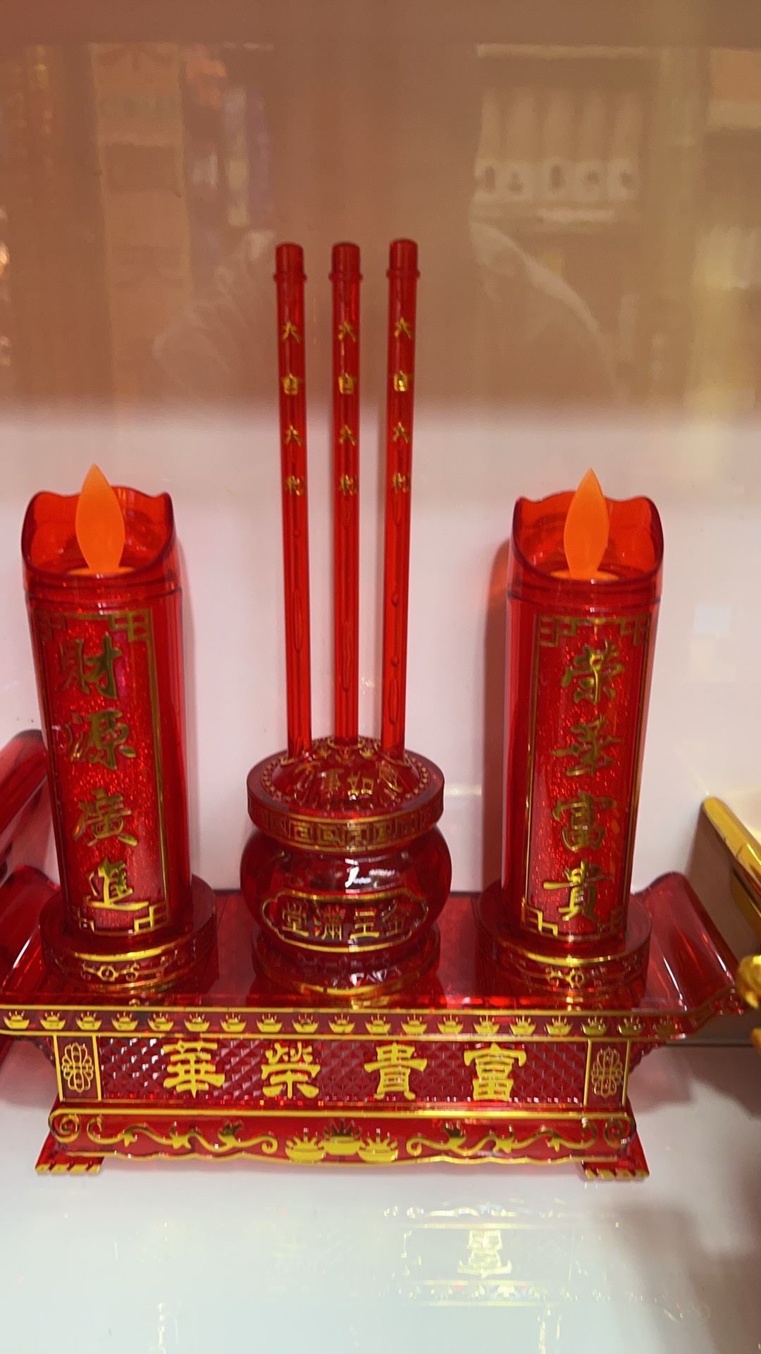 Large lotus wealth incense burner, swing flame, LED crystal acrylic electronic incense burner, swing lamp, wealth lamp, plug-in battery, dual-purpose wealth God Guanyin household lamp, electronic candle details Picture