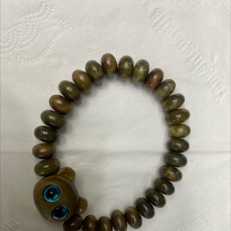 绿檀木搭配绿檀雕刻渡母算盘手串阿根廷绿檀手串产品图