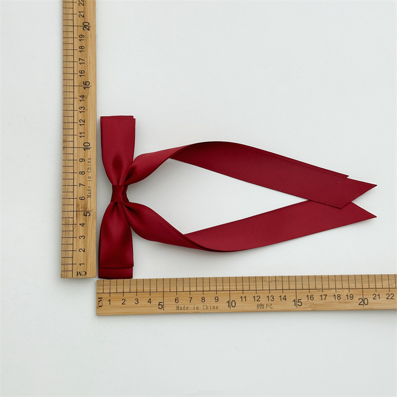 Cross-border women's double-layer bow, ribbon, tassel, ponytail hair clip, webbing, long hair tie, duckbill clip headwear detail image 2