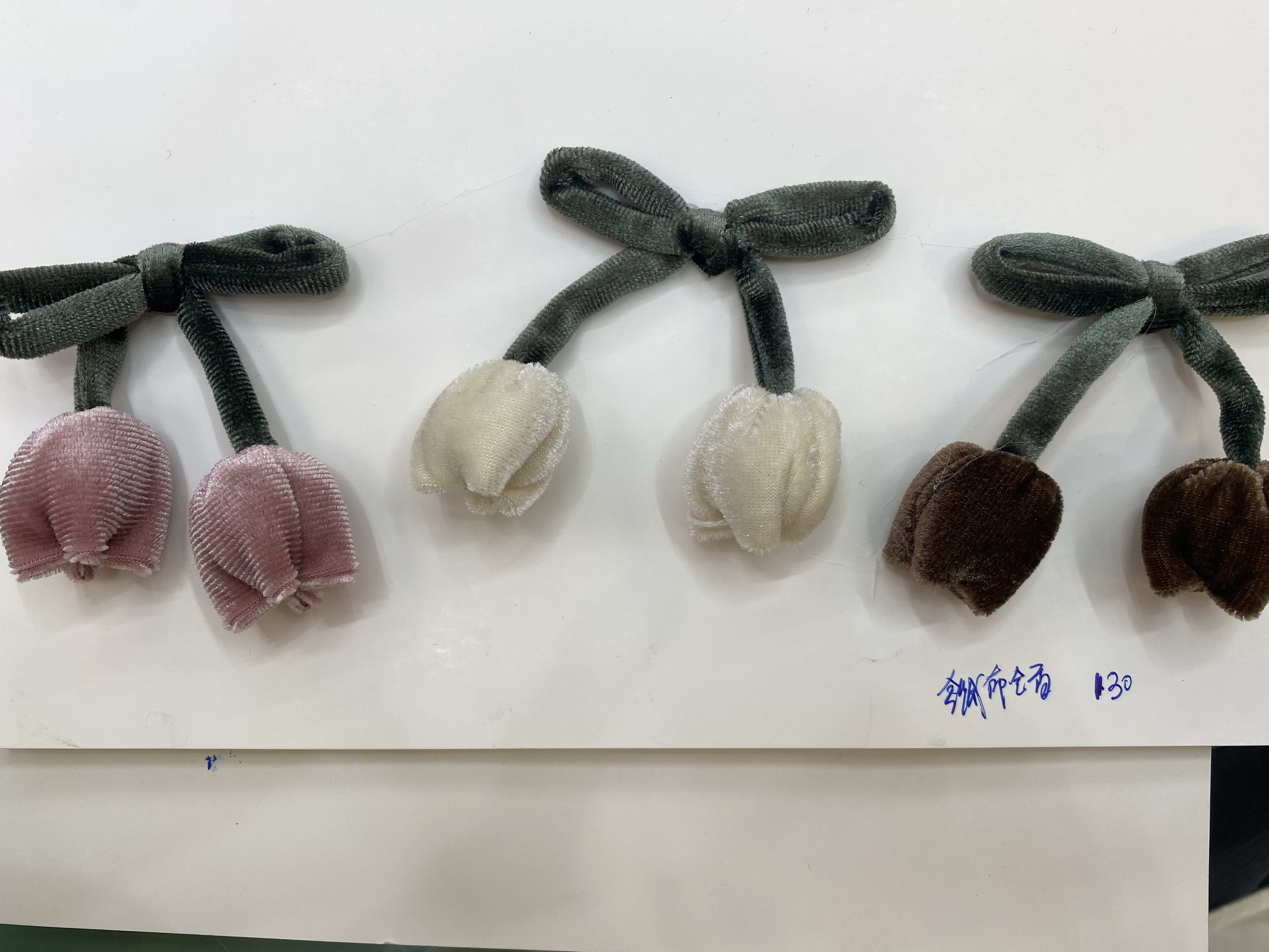 Cute and versatile velvet tulip hair tie and hair band accessories, clothing and shoe accessories