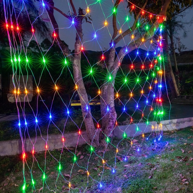 LED fishing net light, net light, grid light manufacturer wholesale outdoor courtyard hotel lawn waterproof Christmas decoration detail image 5