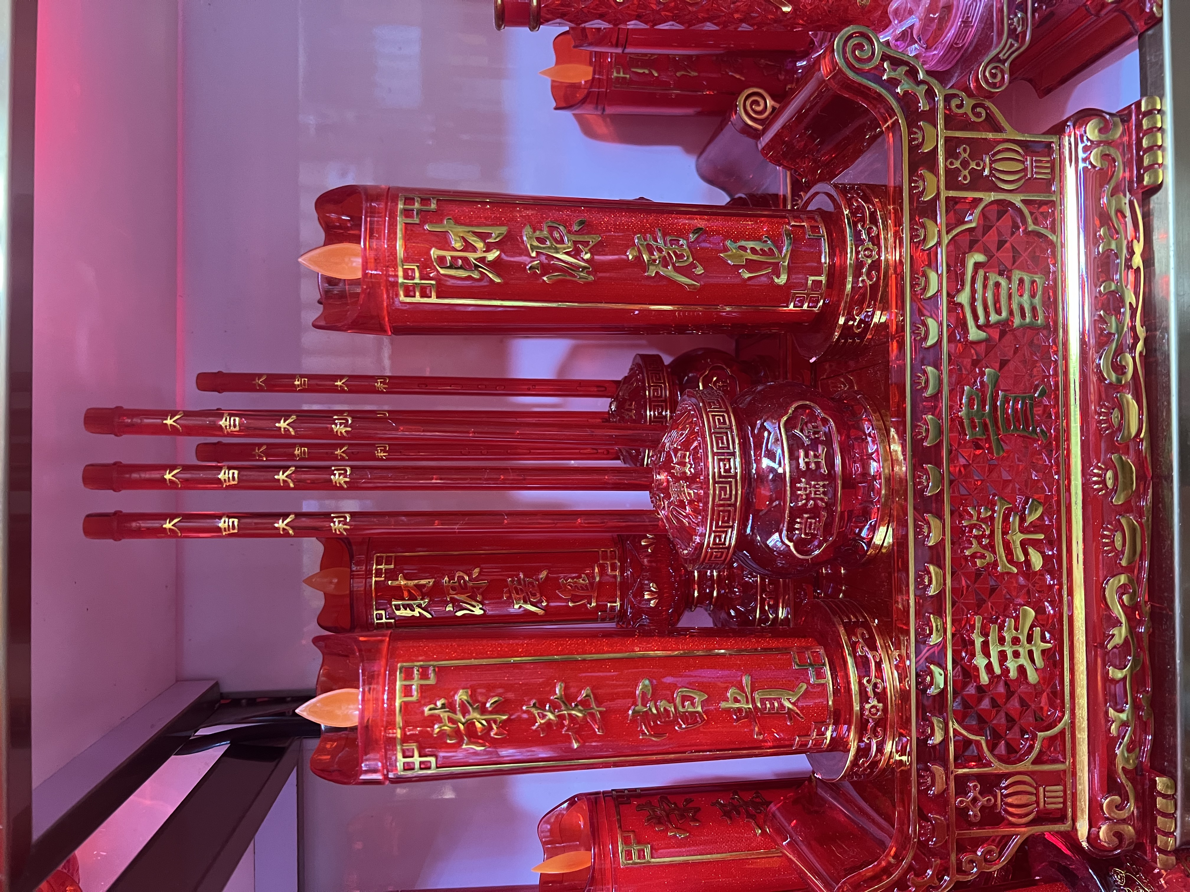 Extra-large wealth and honor incense burner, swing flame LED crystal acrylic electronic incense burner, swing lamp, wealth and honor lamp, plug-in battery, dual-purpose Wealth God Guanyin household lamp, offering lamp, electronic candle, household lamp