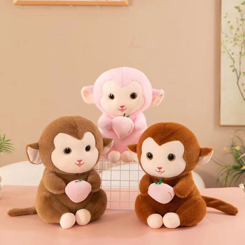 10寸新款毛绒玩具 儿童玩具 玩偶挂件 毛绒啪啪圈 软体抱枕 安全无毒可爱卡通形象兔子猴子水豚熊鲨鱼海豚大象熊猫产品图