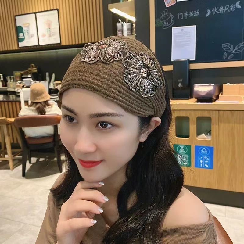 韩版拼接女士发箍套装 假发发箍头箍发卡一体设计 时尚发饰新款头箍详情图2