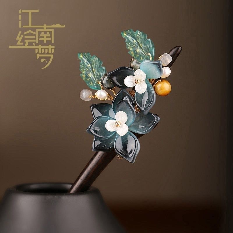 古风发簪简约新中式原创国风簪子高级感气质复古盘发旗袍发饰女发簪头饰木制发簪详情图4