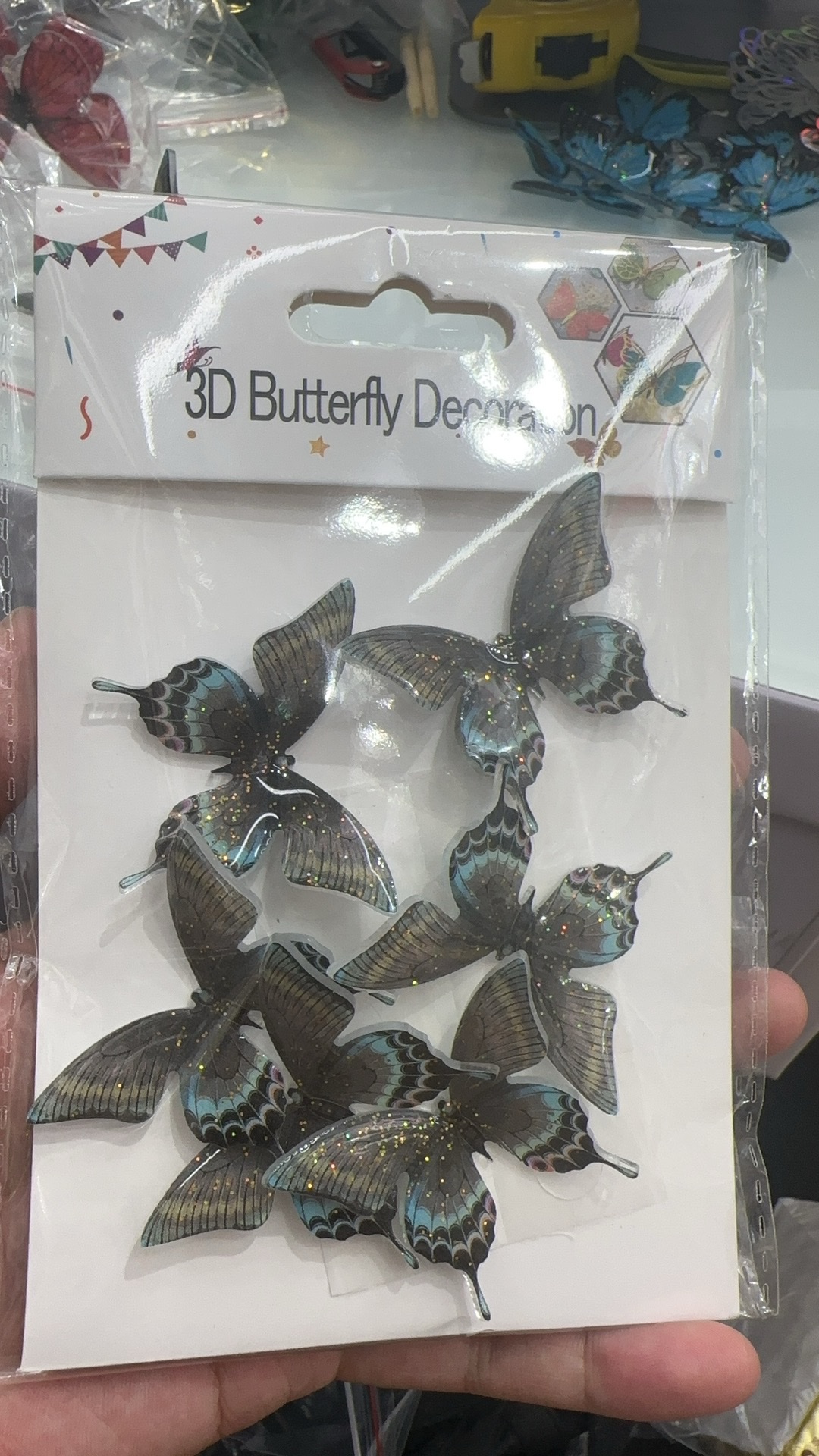 亚克力立体蝴蝶装饰品，派对用品生日高级装饰品手工艺品配件发饰古风蛋糕妆造