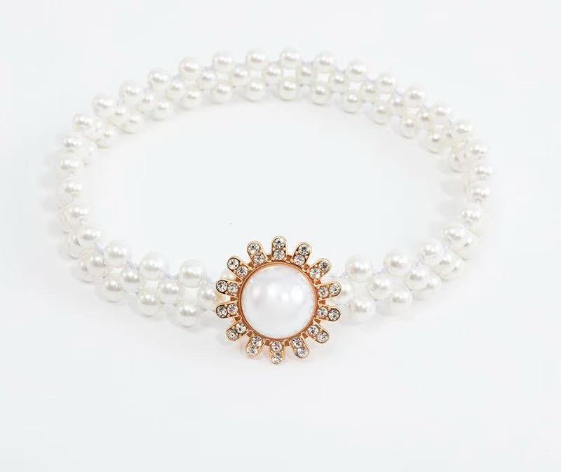 ins轻奢风珍珠弹力窗帘绑带 跨境窗帘扣鹿头珍珠绑带绑绳厂家批发详情图5