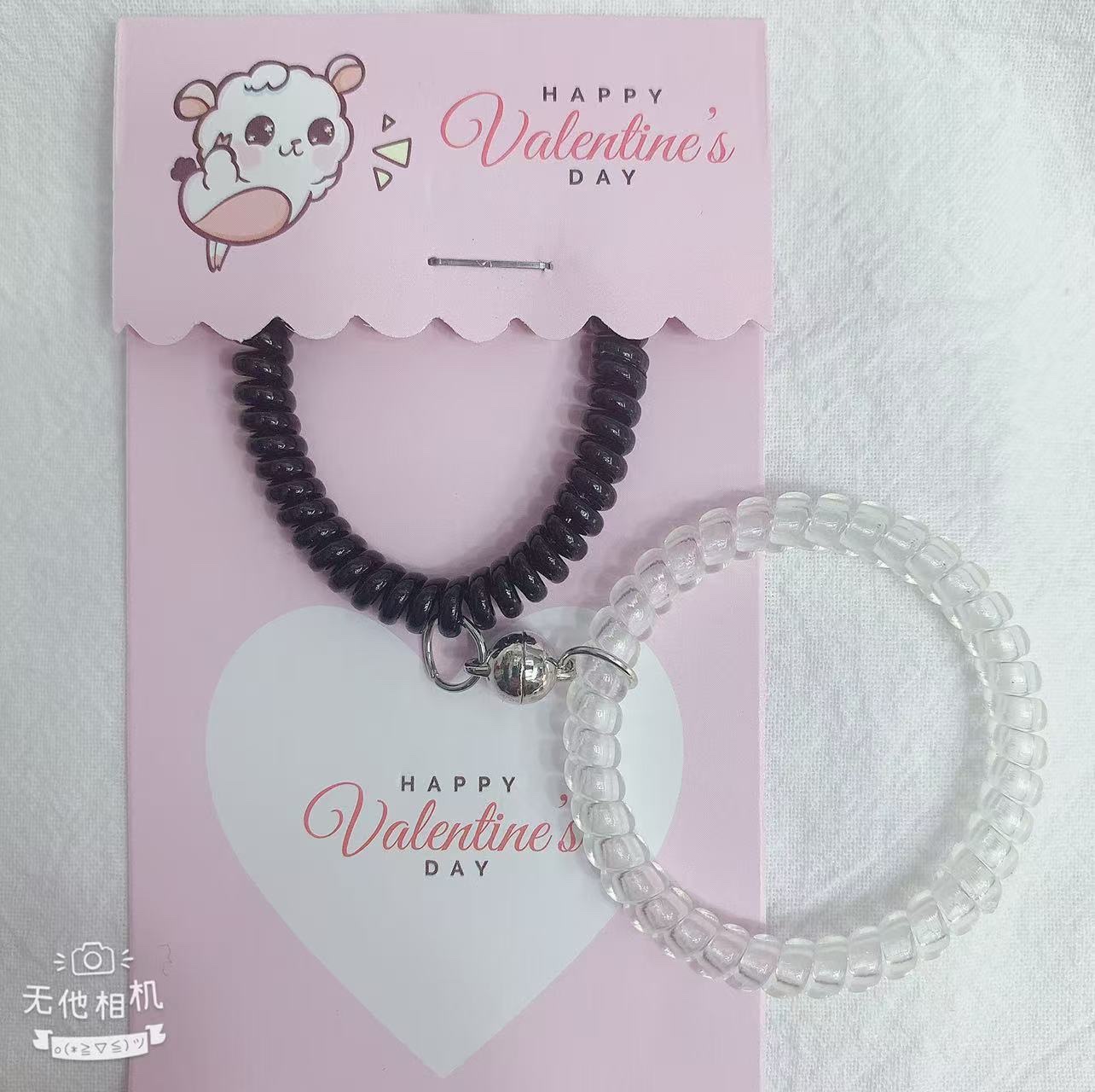 Korean student version, best friend version, Kawaii magnetic clasp bracelet, head ring, silicone bracelet, soft rubber bracelet, silicone bracelet details Picture