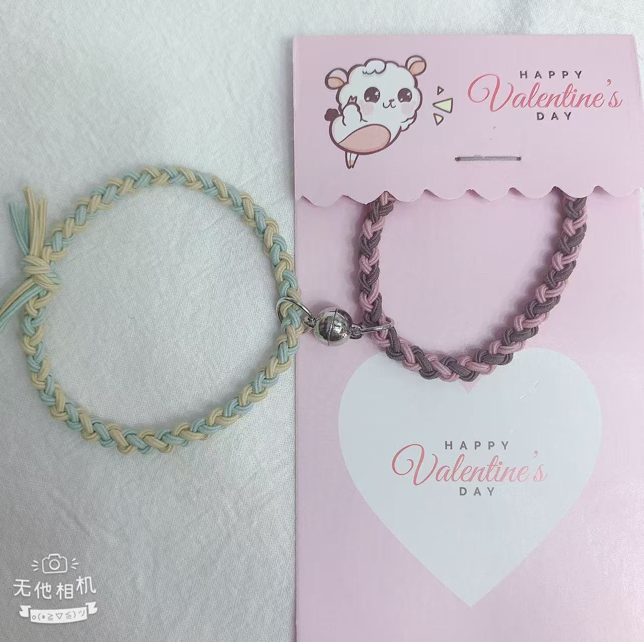 Korean student style, best friend style, Kawaii magnetic clasp braid bracelet, head ring, silicone bracelet, silicone bracelet details Picture