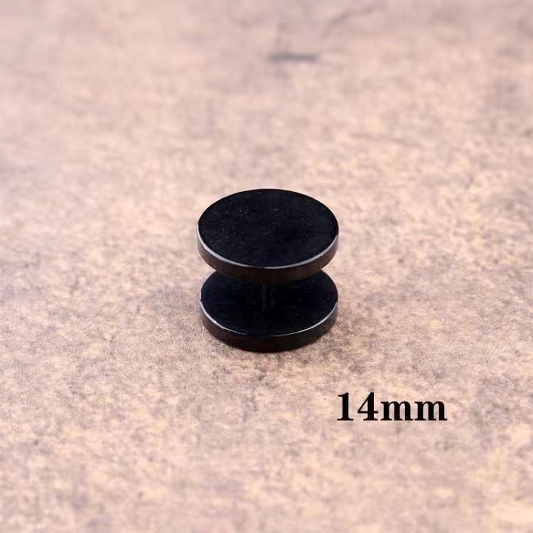 Men with titanium steel ear studs, Korean style, personality and trendiness, barbell ear studs, dumbbell I-shaped earrings, black couple ear buckles and earrings set