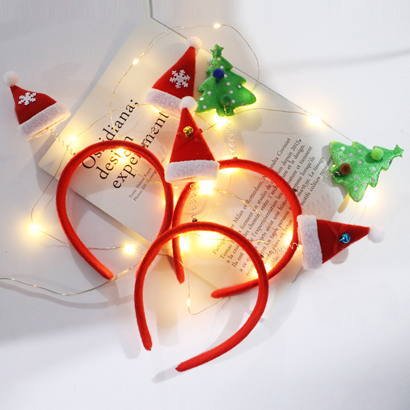 圣诞节主题创意头扣 高品质节日装饰用品 圣诞老人麋鹿款头饰扣子详情图8