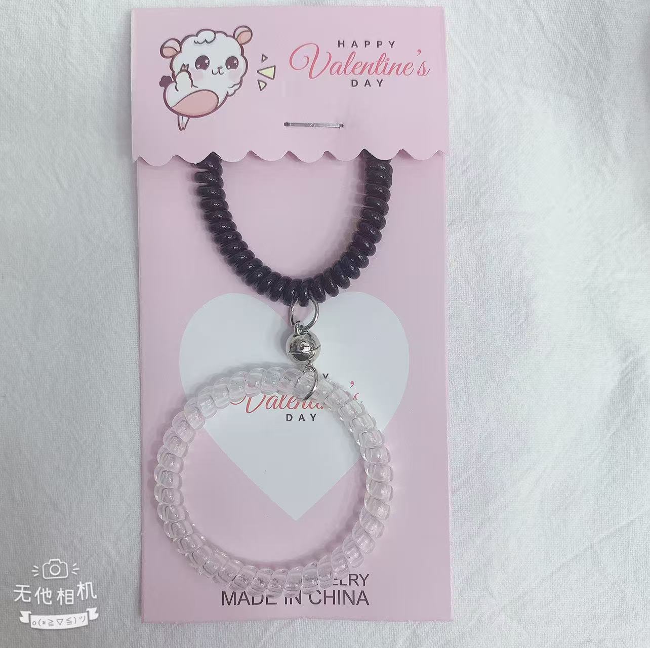 Korean student version, best friend version, Kawaii magnetic clasp bracelet, head ring, silicone bracelet, soft rubber bracelet, silicone bracelet