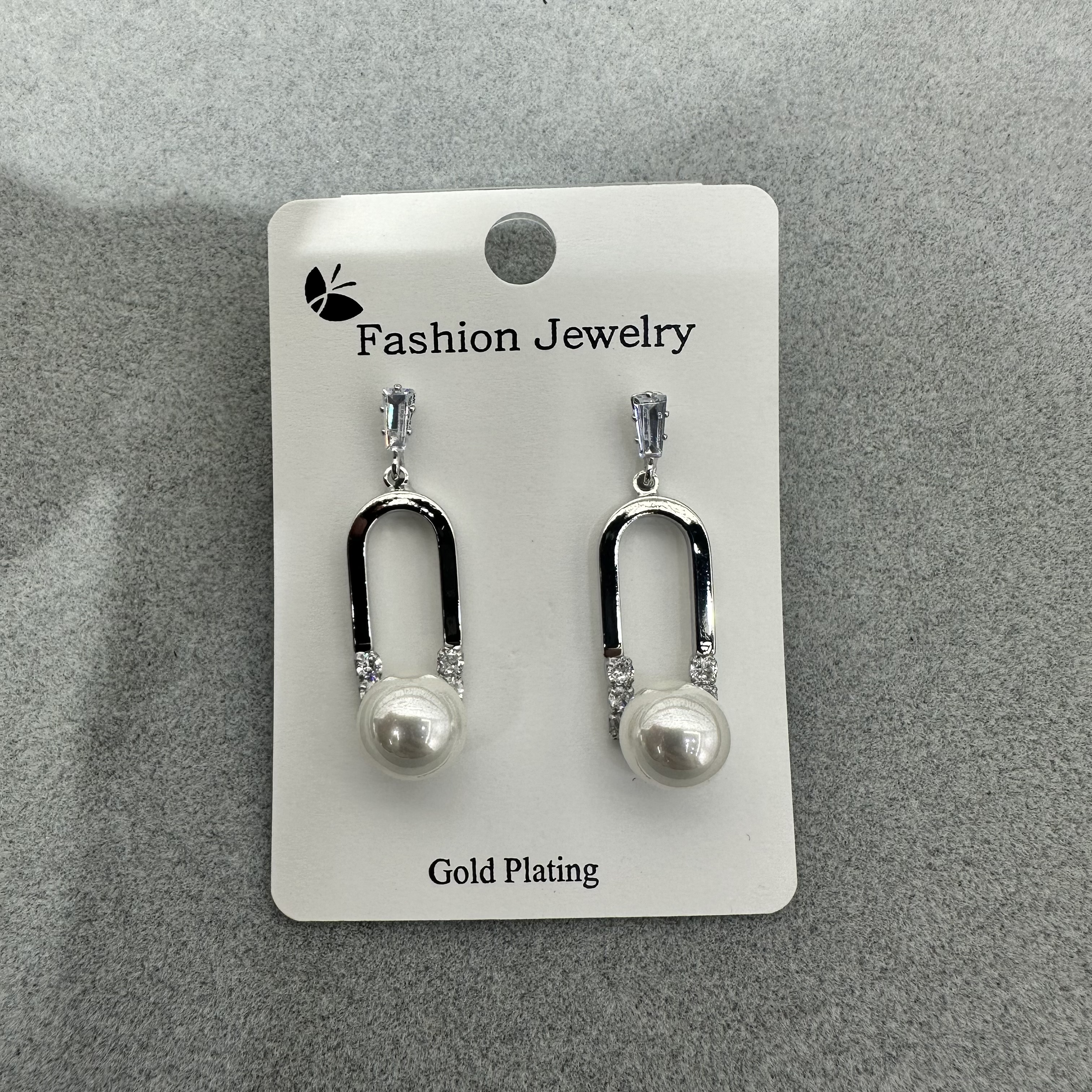 创意饰品 独特设计耳钉 精致耳饰 简约时尚耳环女款锆石耳环 铜款细节图