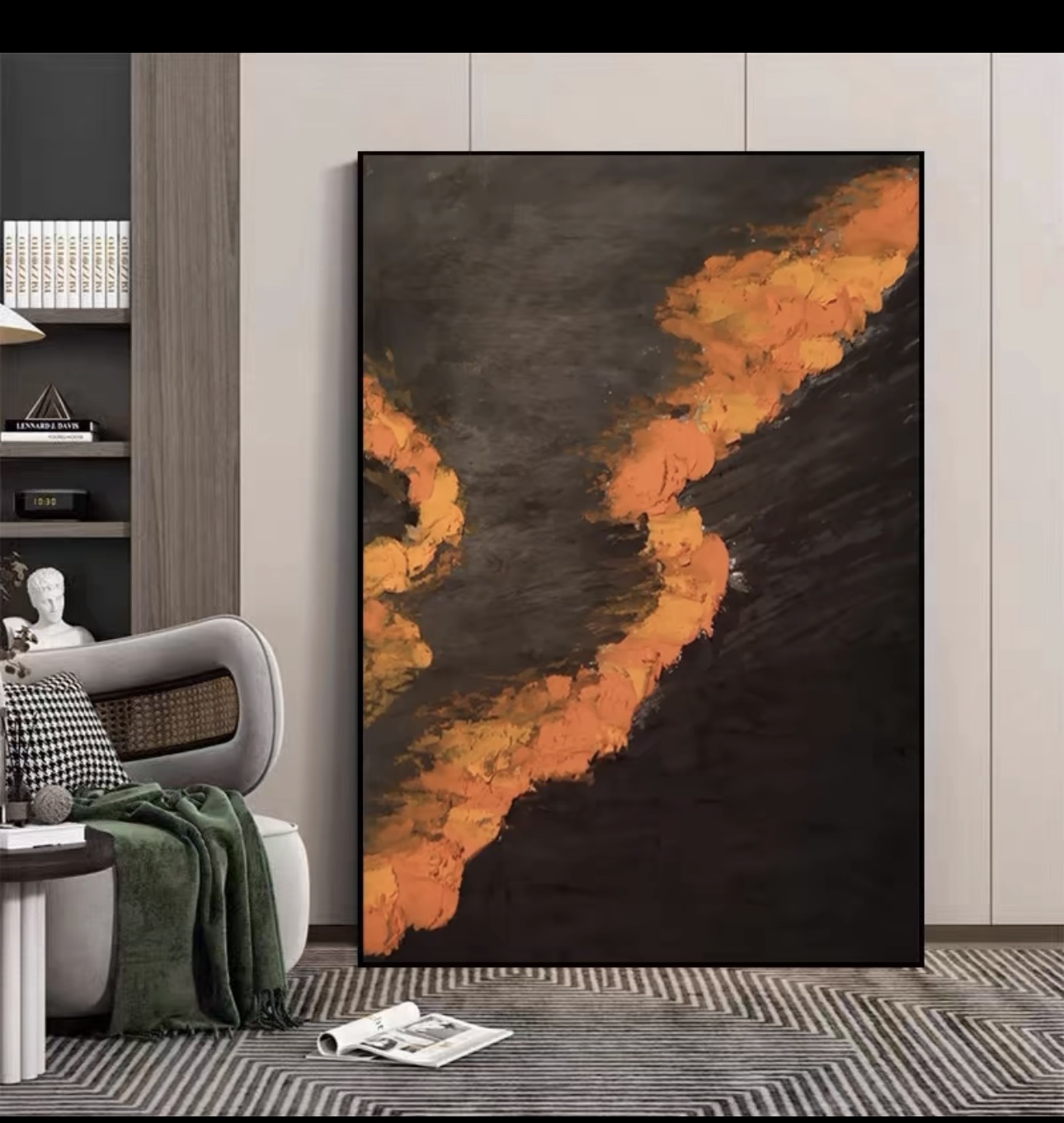 Modern minimalist theme oil paintings, decorative paintings, relief murals, wall hangings, painter's home decorations