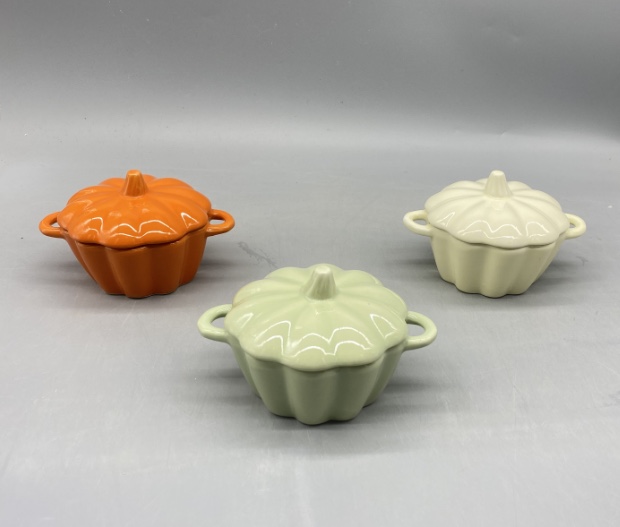 方圆陶瓷D3-7954色釉带盖小汤碗网红小碗细节图