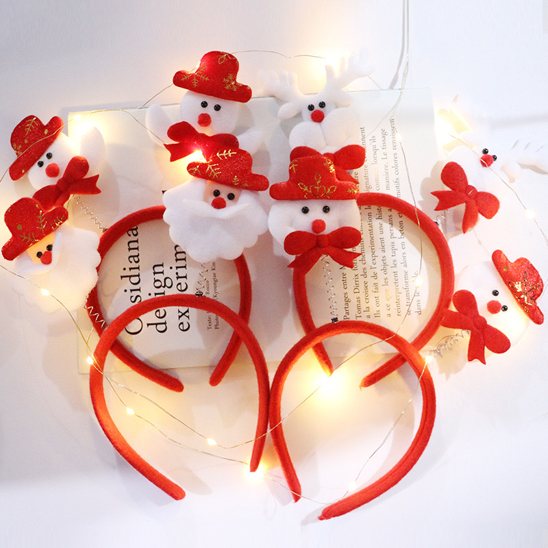 圣诞节主题创意头扣 高品质节日装饰用品 圣诞老人麋鹿款头饰扣子详情图9