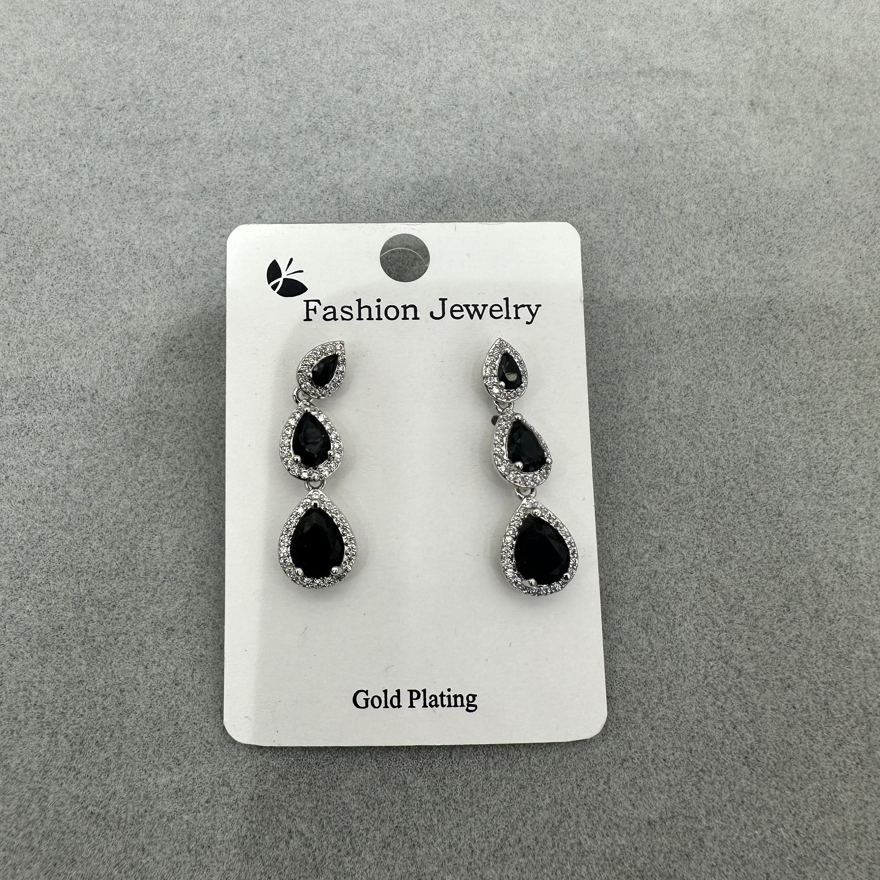 创意饰品 独特设计耳钉 精致耳饰 简约时尚耳环女款锆石耳环 铜款详情图3