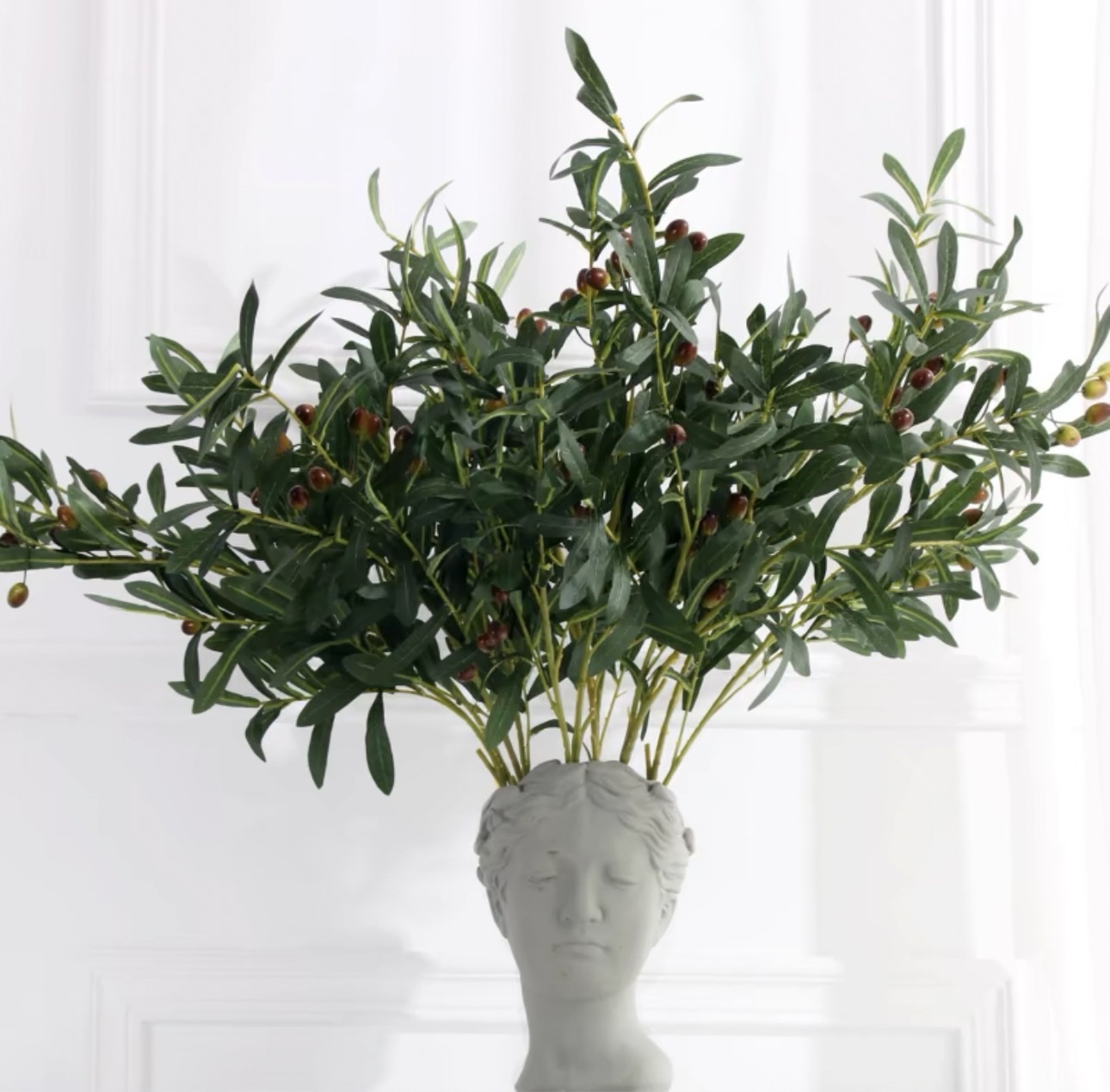 Olive branch artificial flower Specification image