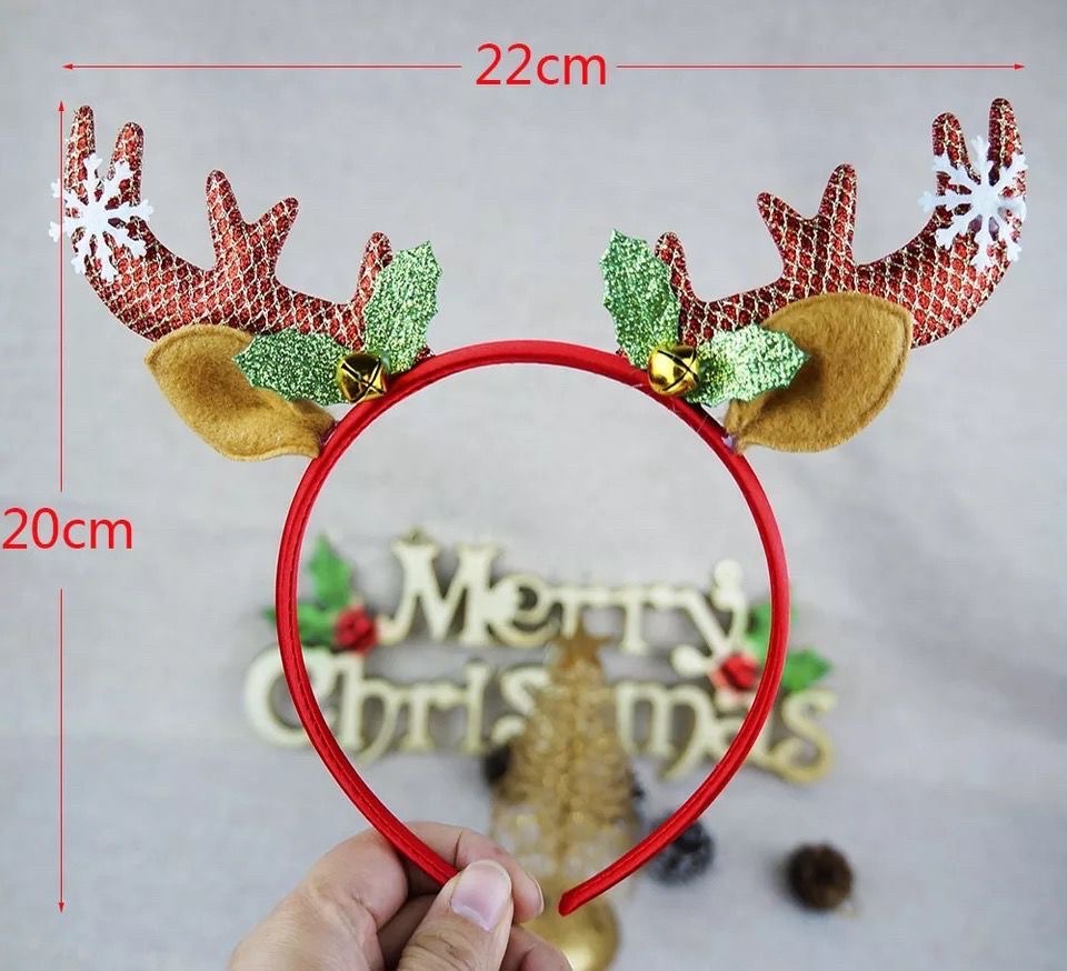 圣诞节主题创意头扣 高品质节日装饰用品 圣诞老人麋鹿款头饰扣子详情图13