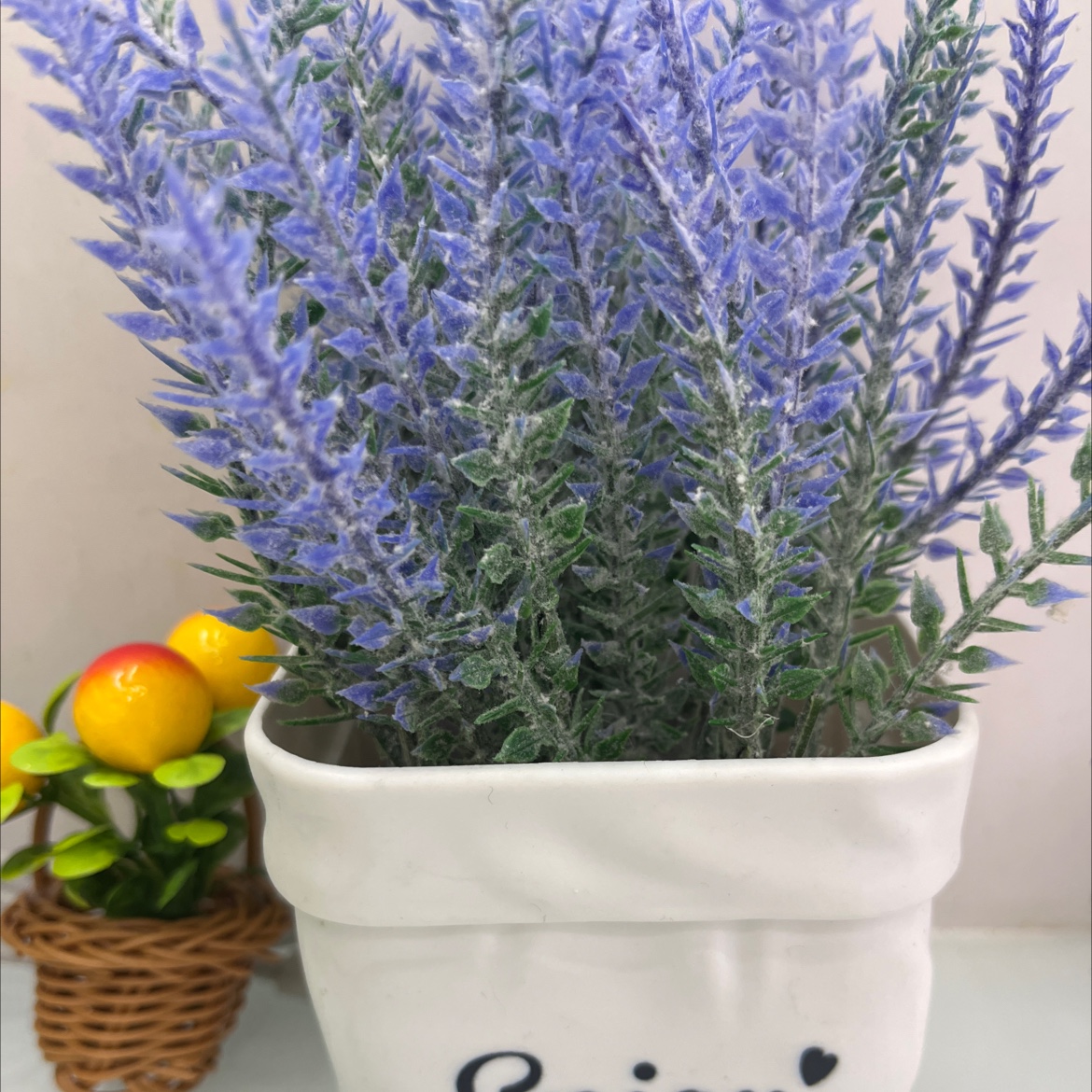 精致花篮配套假花 逼真仿真花装饰品 籐家具风格 色彩鲜艳室内装饰详情图2