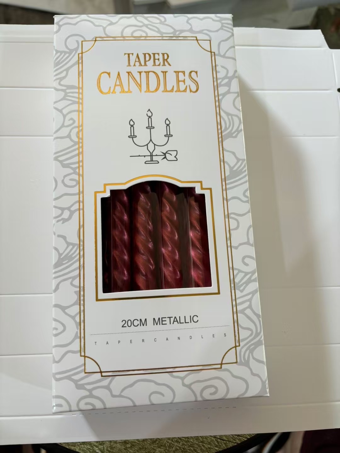 8-inch threaded candle, 20 cm, wedding, Christmas Specification image