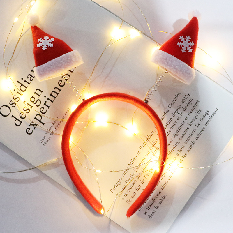 圣诞节主题创意头扣 高品质节日装饰用品 圣诞老人麋鹿款头饰扣子详情图14