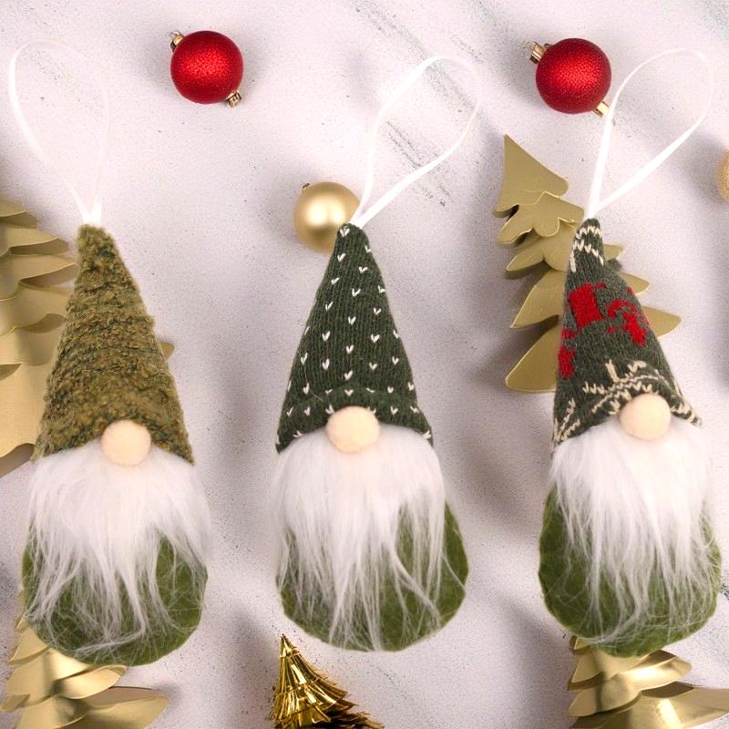 Christmas faceless doll pendant, Santa Claus Christmas tree pendant details Picture