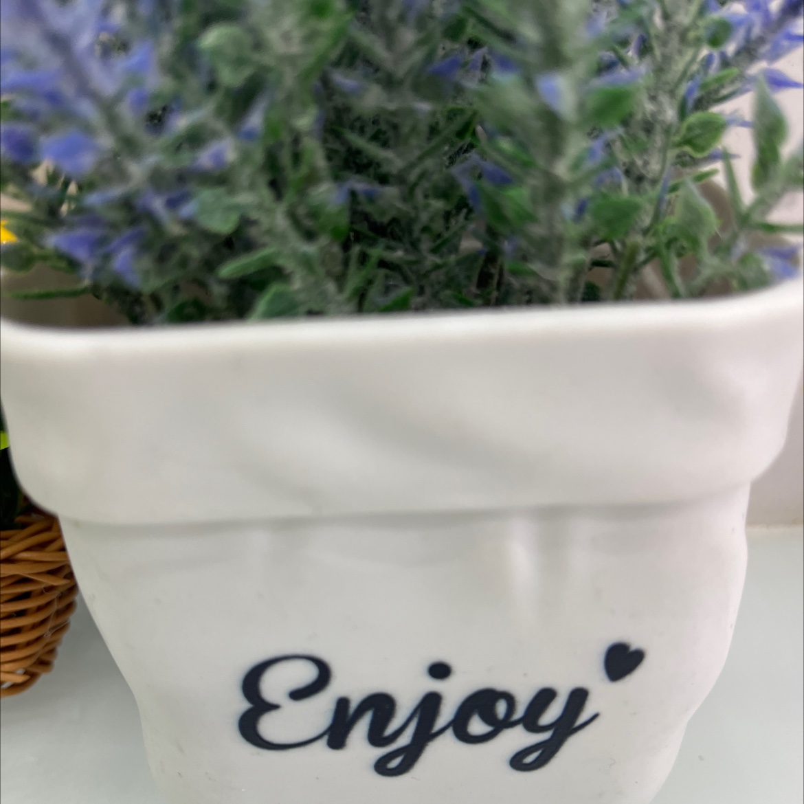 精致花篮配套假花 逼真仿真花装饰品 籐家具风格 色彩鲜艳室内装饰详情图4