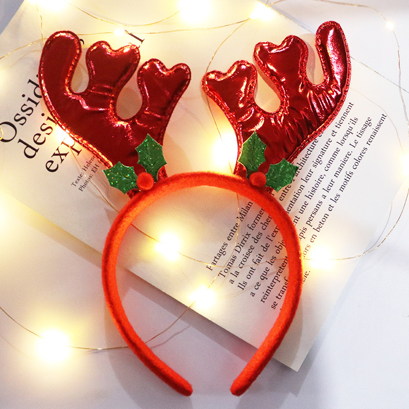 圣诞节主题创意头扣 高品质节日装饰用品 圣诞老人麋鹿款头饰扣子详情图11