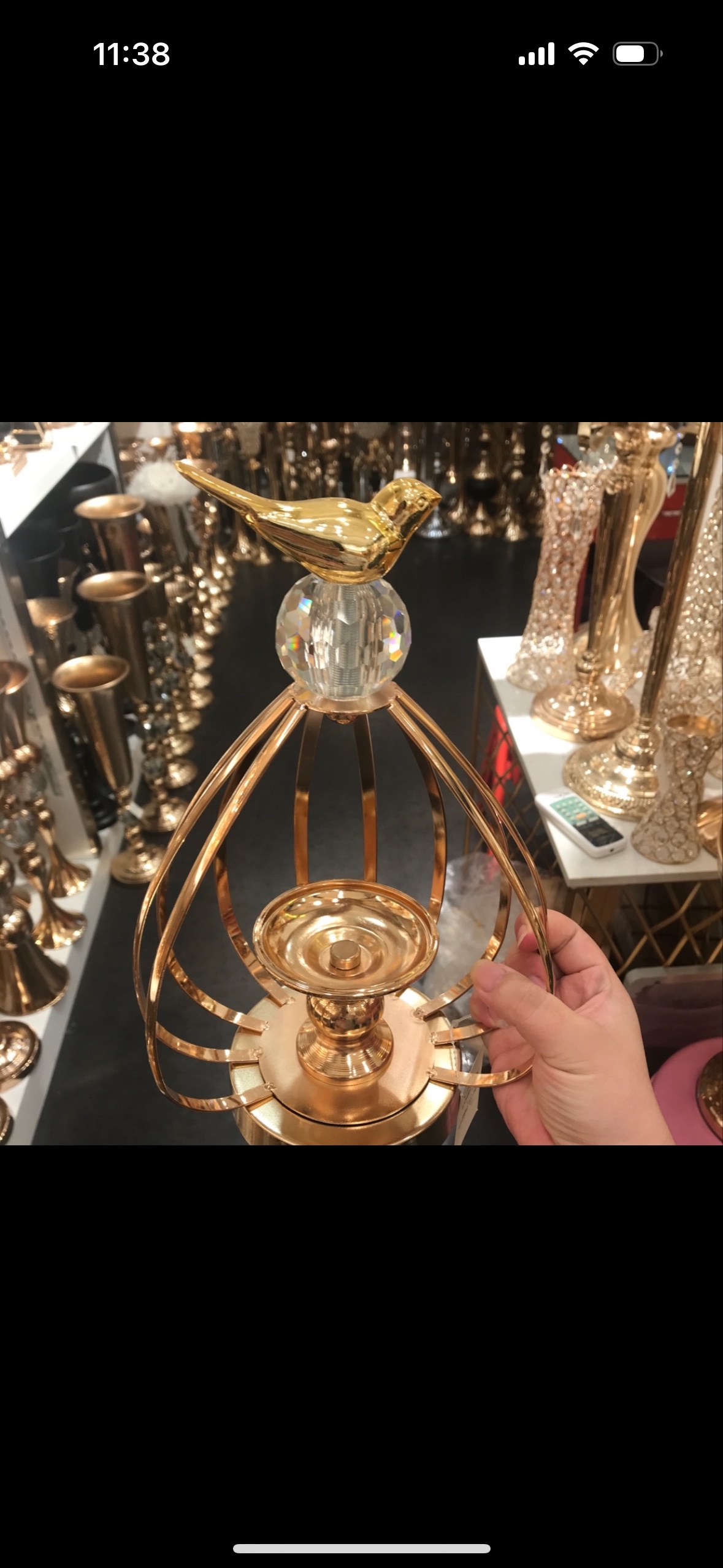 厂家直销工艺品烛台批发112 新款烛台路引婚庆道具插花铁艺婚礼花托架餐桌浪漫烛台创意家居细节图