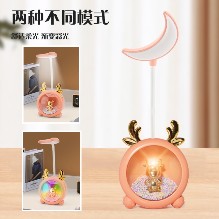 Cross-border e-commerce sources, foreign trade wholesale, 2 grades, fashionable and creative cartoon night lights, home decoration ornaments, student room atmosphere lights, cute USB study desk lamps, student gifts, birthday gifts, night lights Specification image