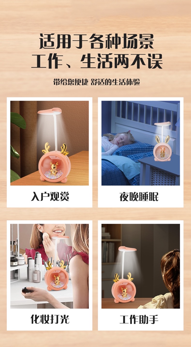 Cross-border e-commerce sources, foreign trade wholesale, 2 grades, fashionable and creative cartoon night lights, home decoration ornaments, student room atmosphere lights, cute USB study desk lamps, student gifts, birthday gifts, night lights detail image 8