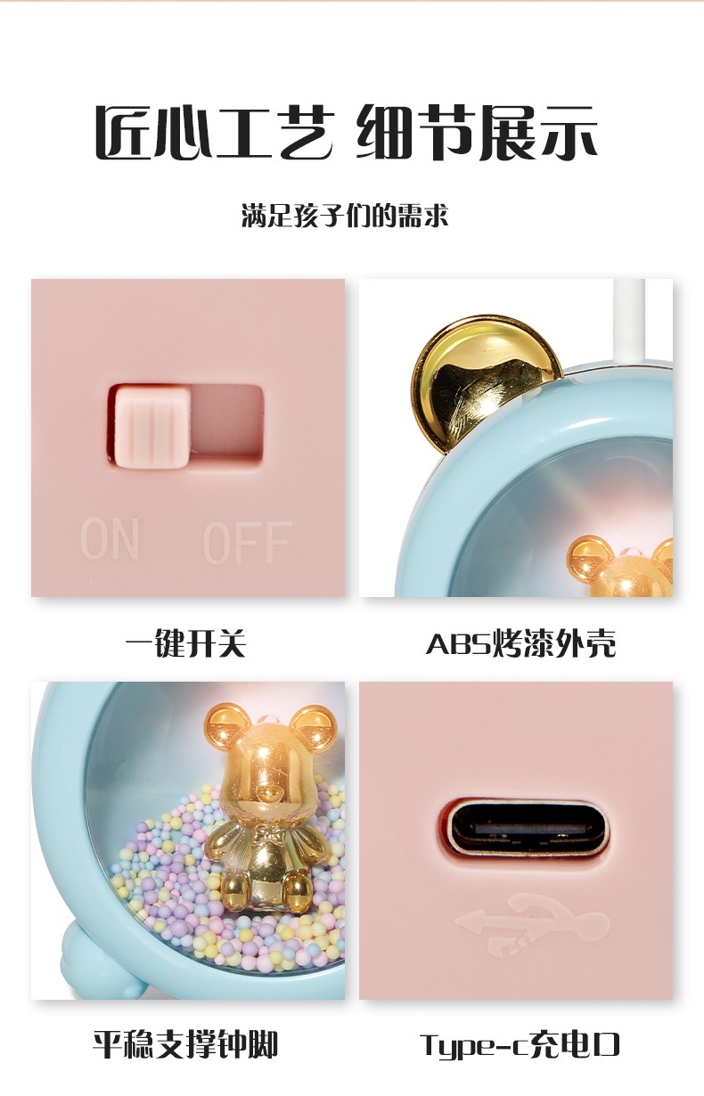 Cross-border e-commerce sources, foreign trade wholesale, 2 grades, fashionable and creative cartoon night lights, home decoration ornaments, student room atmosphere lights, cute USB study desk lamps, student gifts, birthday gifts, night lights detail image 9