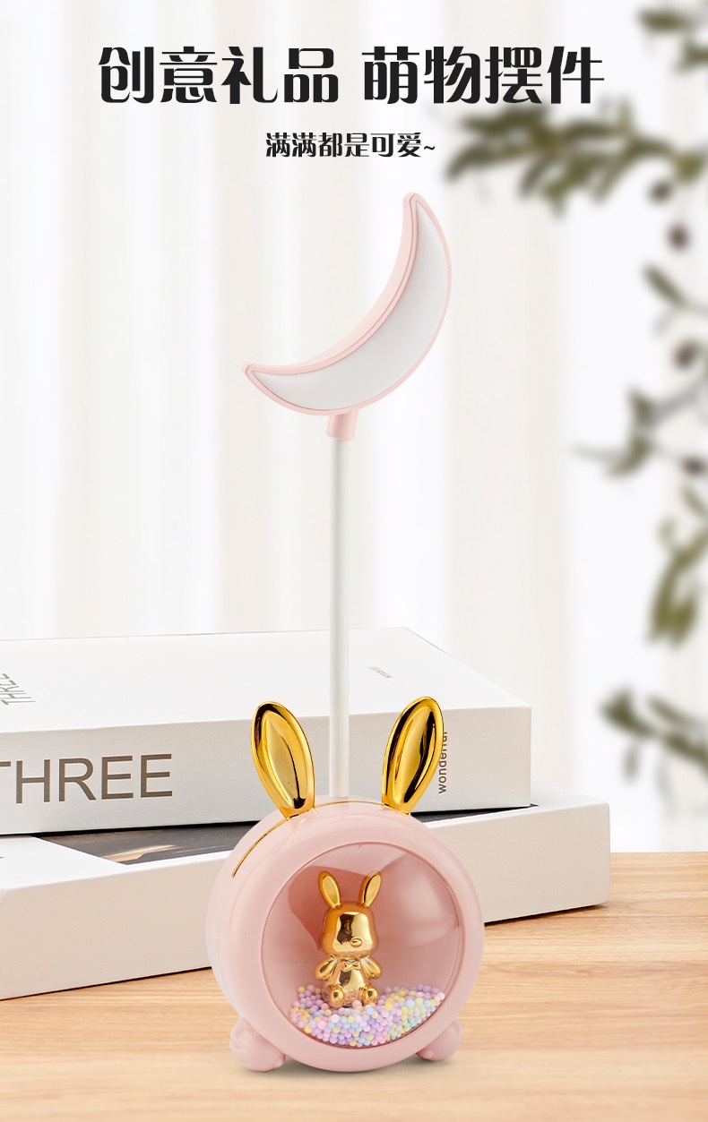 Cross-border e-commerce sources, foreign trade wholesale, 2 grades, fashionable and creative cartoon night lights, home decoration ornaments, student room atmosphere lights, cute USB study desk lamps, student gifts, birthday gifts, night lights detail image 3