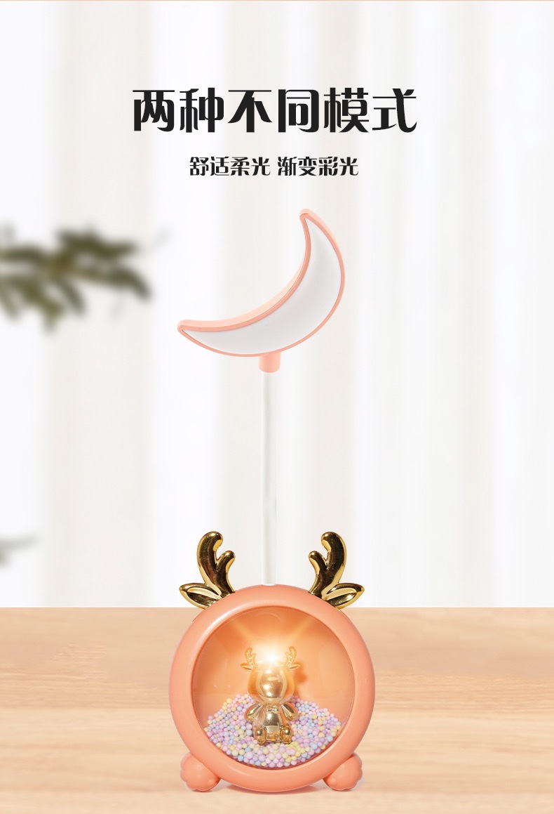 Cross-border e-commerce sources, foreign trade wholesale, 2 grades, fashionable and creative cartoon night lights, home decoration ornaments, student room atmosphere lights, cute USB study desk lamps, student gifts, birthday gifts, night lights detail image 4