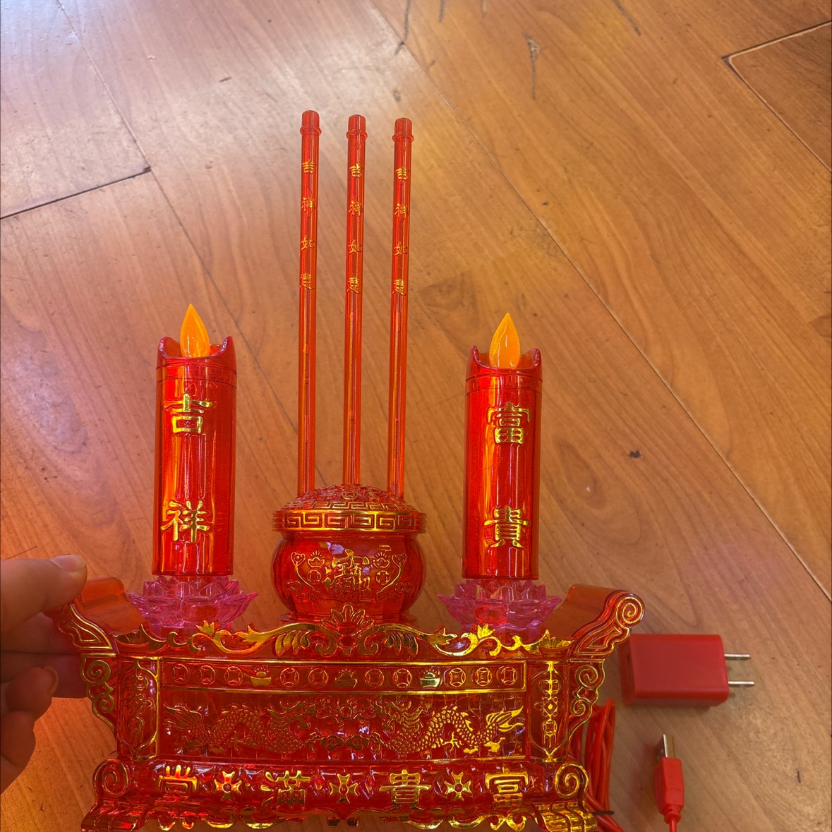 Electric incense burner, LED electric incense burner, battery plug dual-purpose electronic candle detail image 2