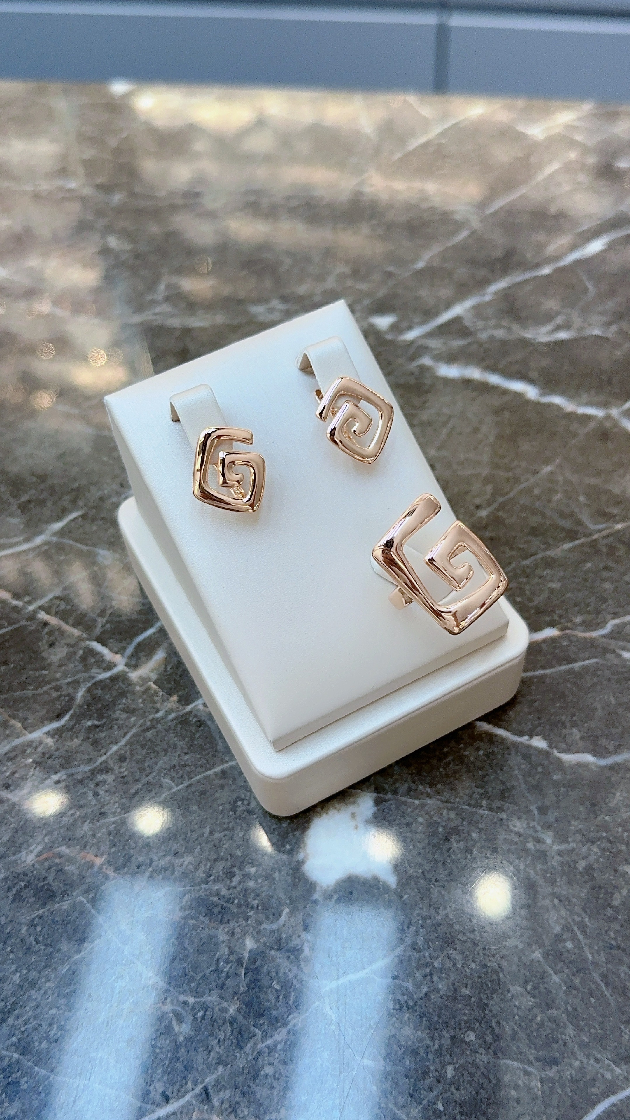 GUlkina jewelry set Rose gold necklace Earrings Ring accessories Russian trade accessories wholesale wish Aliexpress e-commerce jewelry bestsellers Personalized earrings Ring